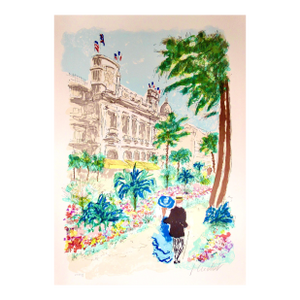 Urbain Huchet Nice, Palais De La Méditerranée C. 1980 Reproduction Print