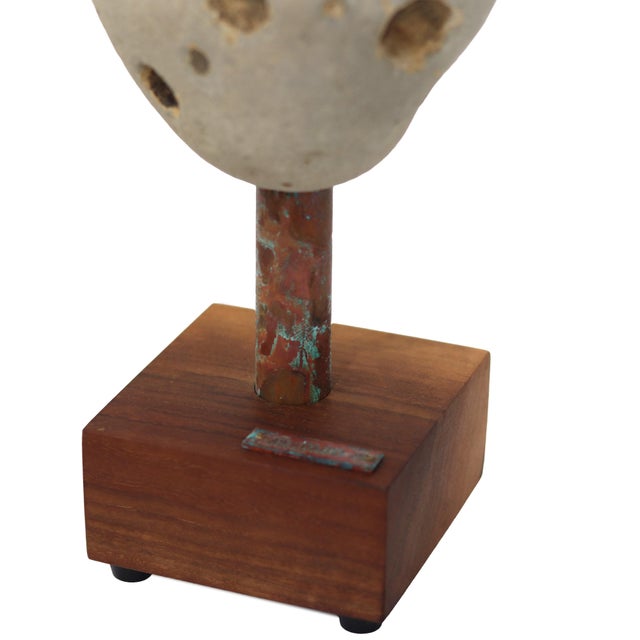Astro 015 - 3d Three Dimensional Vertical Original Contemporary Abstract Mixed Media Stone Sculpture by Kevin Perrault For Sale - Image 9 of 11