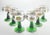 1970s Schott-Zwiesel Green & Gold Leaf 6 Germany Roemer Wine Glasses Good vintage condition. No chips, cracks, or...