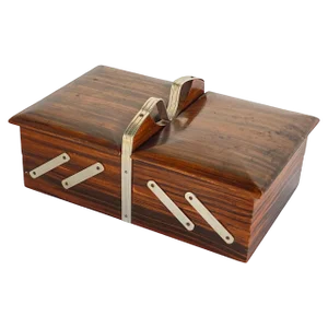 Macassar Brown Ebony and Satin Wood Game Box, France, 1940s