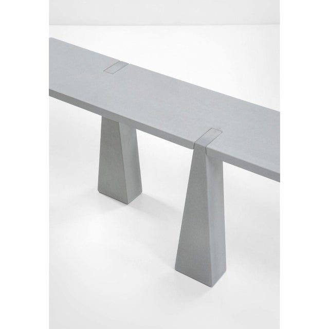Mid-Century Modern Pietra Serena Console Model Inkas Table by Angelo Mangiarotti for Skipper, 1990s For Sale - Image 3 of 5