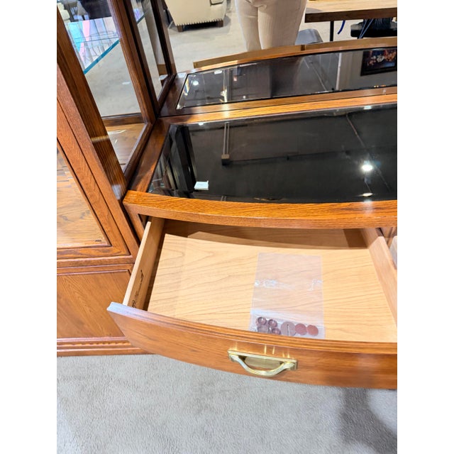 Thomasville Oak Vintage Wall Unit Cabinet For Sale In Las Vegas - Image 6 of 10