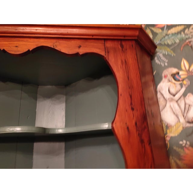 Wood 1940s Country Pine Corner Display Cabinet For Sale - Image 7 of 10