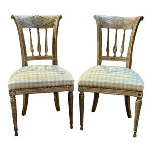 Pair of 18th Century French Directoire Side Chairs