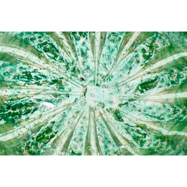 Mid 20th Century Murano Aqua Gold Barovier Toso Glass Bowl For Sale - Image 5 of 6