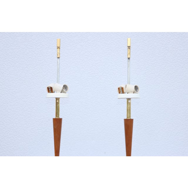 1960's Gerald Thurston For Lightolier Modern Table lamps - A Pair For Sale In New York - Image 6 of 12