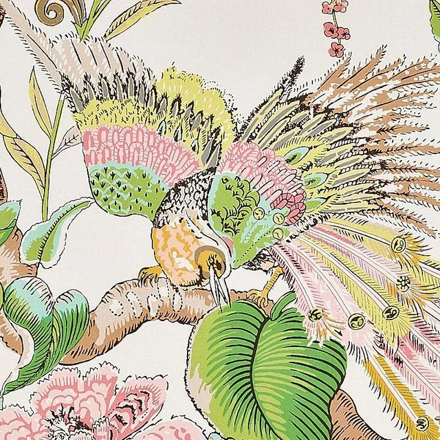 English Sample - Schumacher Cranley Garden Fabric in Pink For Sale - Image 3 of 3