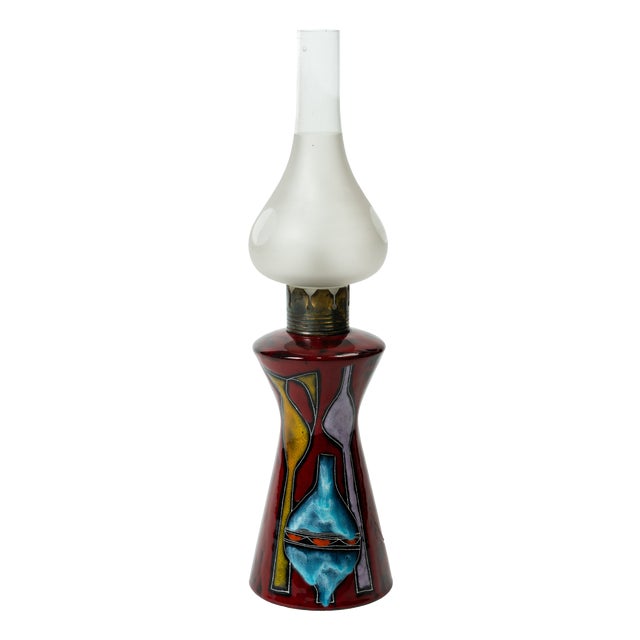 Ceramic Table Lamp by Augusto Giulianelli for San Marino, 1950s For Sale