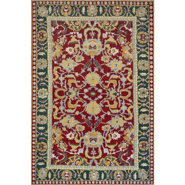 Mansour Handwoven Wool Agra Rug - 6' X 9' For Sale