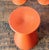 Mid-Century Modern Set 6 Antique Anchor Hocking Fire King Rainbow Tangerine Footed Iced Tea Cups, 1940s For Sale - Image 3 of 6