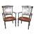 Pair of Nichols & Stone Style Cherry & Black Slat-Back Armchairs For Sale