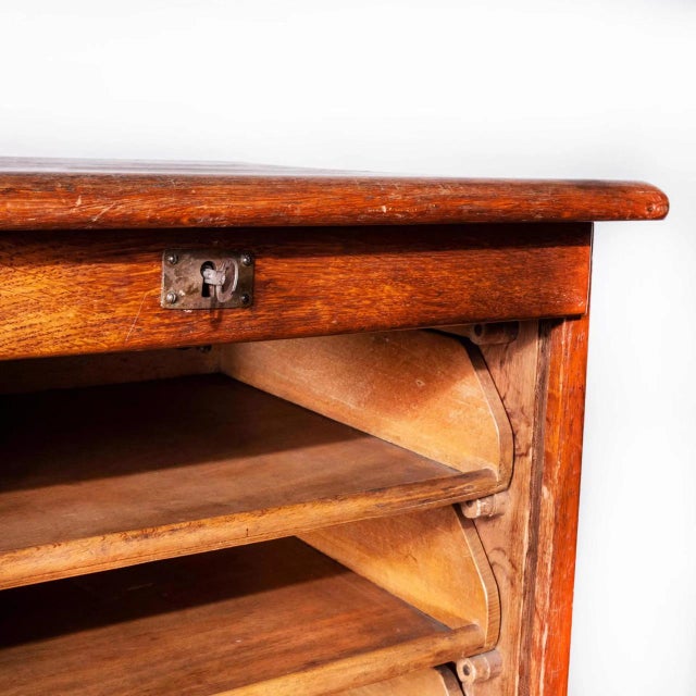 Tambour Fronted Oak Cabinet from Thonet, 1930s For Sale - Image 4 of 13