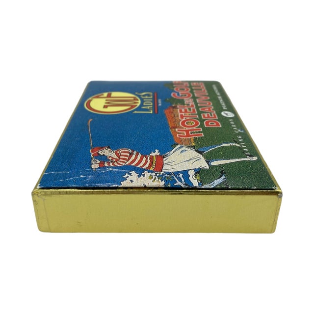 Mid 20th Century Vintage Piatnik Luxury Hotel Du Golf Deauville France Playing Cards Double Deck For Sale - Image 5 of 12
