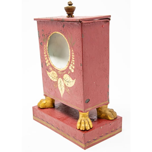 Red and Gold Pocket Watch Safe For Sale - Image 9 of 13