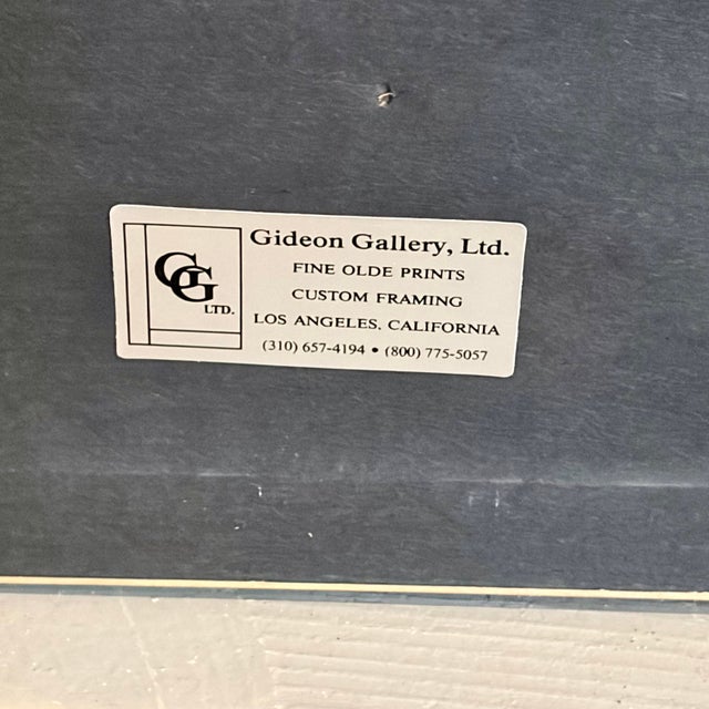 1980s Eaton Hall, Cheshire - Architectural Print in Gilt & Black Frame For Sale In Los Angeles - Image 6 of 11