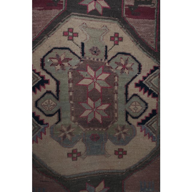 Hand-Knotted Caucasian Animal Runner Rug 3'9'' X 10'6'' For Sale - Image 9 of 12
