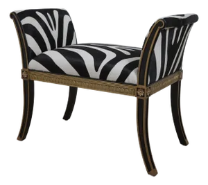 Maitland Smith 8105-42 Zebra Print Bench