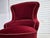 Wood Danish Cocktail Lounge Chair in Cherry-Red Furniture Velour, 1950s For Sale - Image 7 of 17