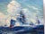 Realism Vintage Original u.s. Navy Battle Ship Boat Air Force Seascape Oil Painting Army For Sale - Image 3 of 14