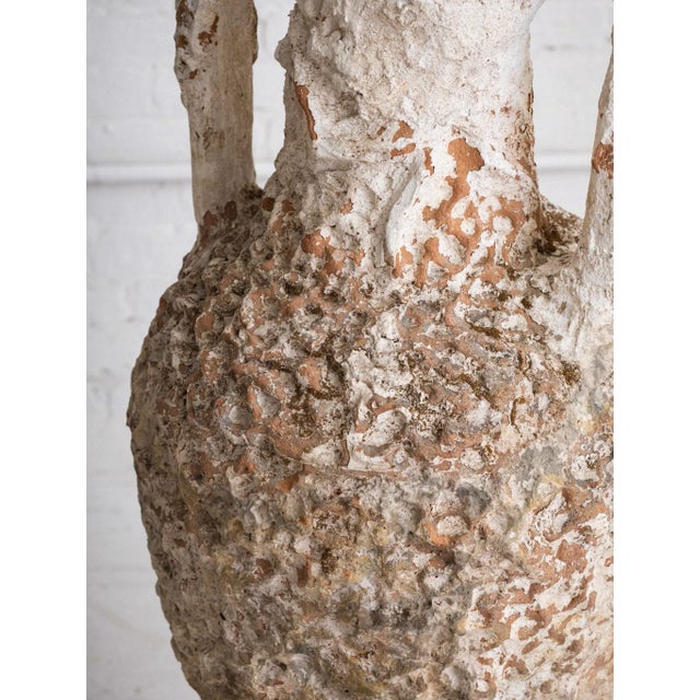 Antique Italian Earthenware Vessel on Iron Stand For Sale - Image 9 of 12