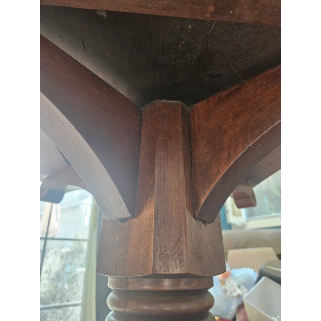 Vintage Carved Wood Pedestal Stand For Sale - Image 4 of 15