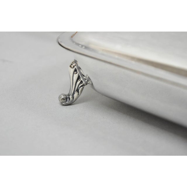 Silver Vintage Victorian Silver Plated Crumb Catcher Table Butler by Sf Co For Sale - Image 8 of 11