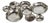 Kenneth Ludwig Chicago Cluster of Nine Serving Bowls - Nickel / Round For Sale
