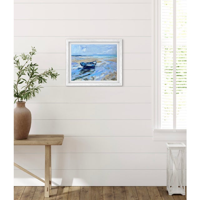Original Nautical Oil Painting – Waiting for the Tide For Sale - Image 10 of 13