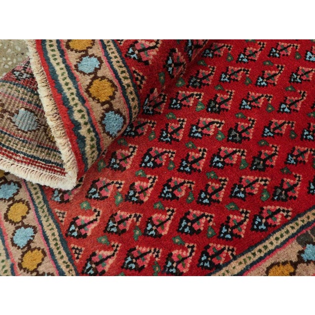 Brick Red Vintage Persian Kashan Rug – Size: 2' 3" X 2' 5" For Sale - Image 8 of 9