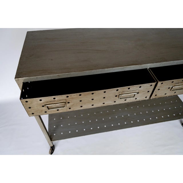 2000 - 2009 Metal Console Table For Sale - Image 5 of 9