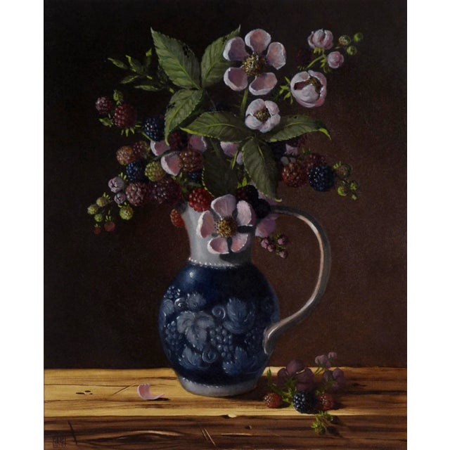 "Blackberries Are Red When They Are Green" - Trompe L'Oeil Still Life Hyper realistic still life by Alexis Pencovic...