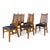 Set of Six Restored Mid-Century Oak Slat-Back Dining Chairs, Walnut For Sale - Image 16 of 18