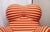1960s Gaetano Pesce “Big Mama” (Up5_6) Chair & Ottoman for B&b Italia – Red/White Stripe – Like New For Sale - Image 5 of 11