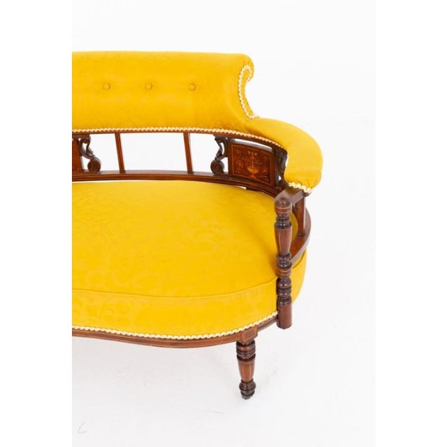 Antique Victorian Mahogany Sofa, 1880s For Sale - Image 6 of 7
