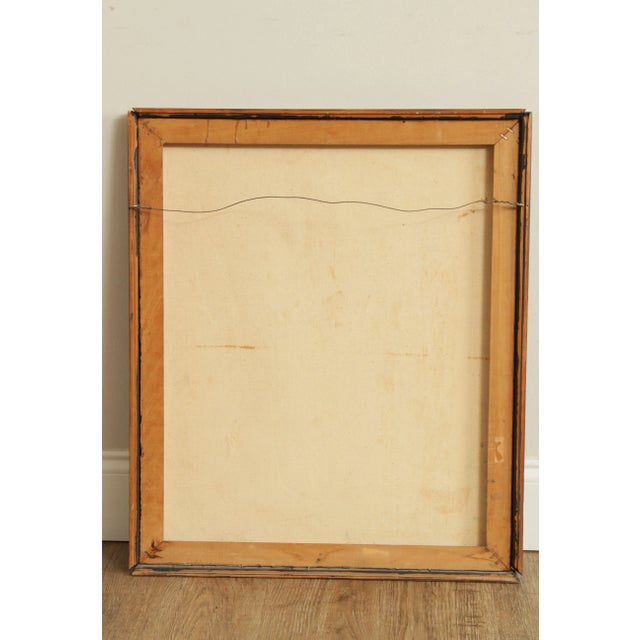 Vintage Abstract Expressionist Portrait Original Painting For Sale - Image 12 of 13