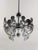 Glass Space Age Chrome Chandelier in Crystal Glass Optic Lens by Oscar Torlasco, 1970s For Sale - Image 7 of 18