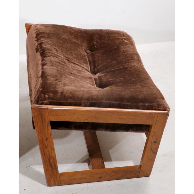 1960s Scandinavian Mid Century Lounge Chair and Ottoman For Sale - Image 5 of 7