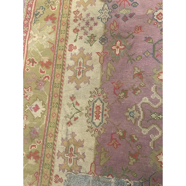 Textile Turkish Ghyordes Oushak Rug, 1890s For Sale - Image 7 of 18