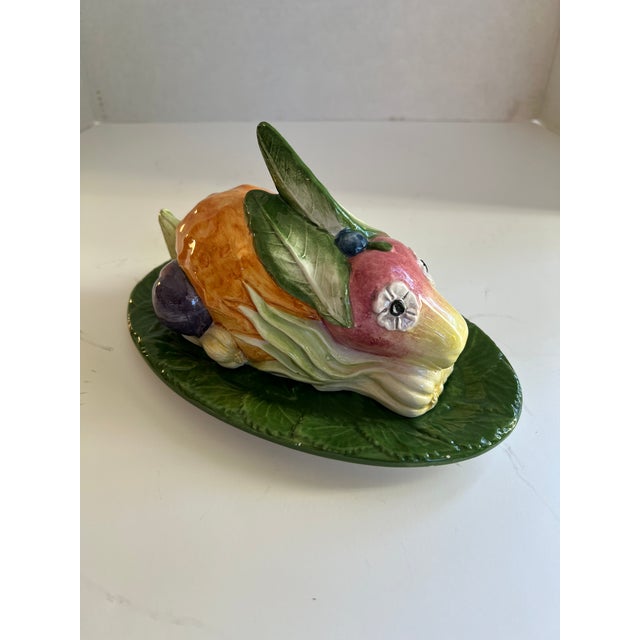 Vintage Ceramic Rabbit Dish Made in Italy for Nordstroms | Chairish
