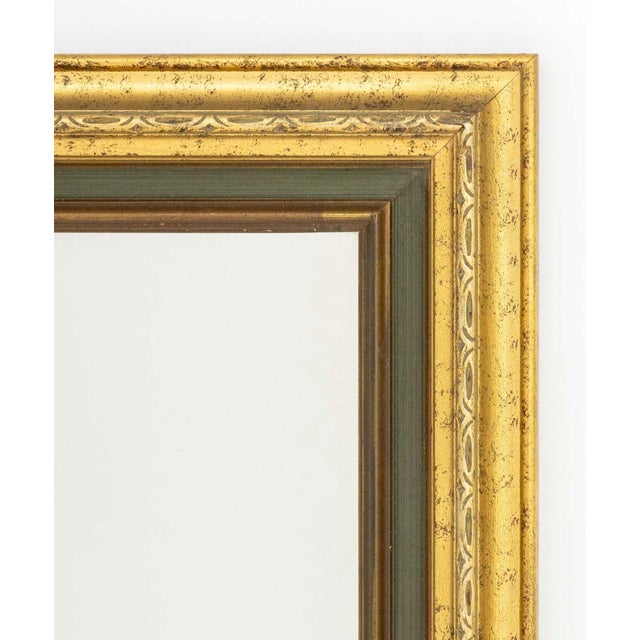 Green Painted and Giltwood Framed Mirror For Sale In New York - Image 6 of 7