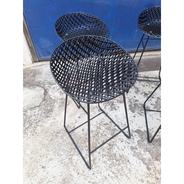 Metal Smatrik Model High Stools by Tokujin Yoshioka for Kartell, 2000s, Set of 4 For Sale - Image 7 of 11