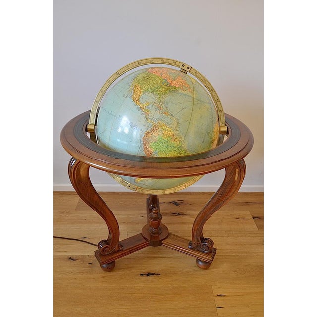 Illuminated Standing Globe from Columbus Verlag, 1950s For Sale - Image 9 of 18
