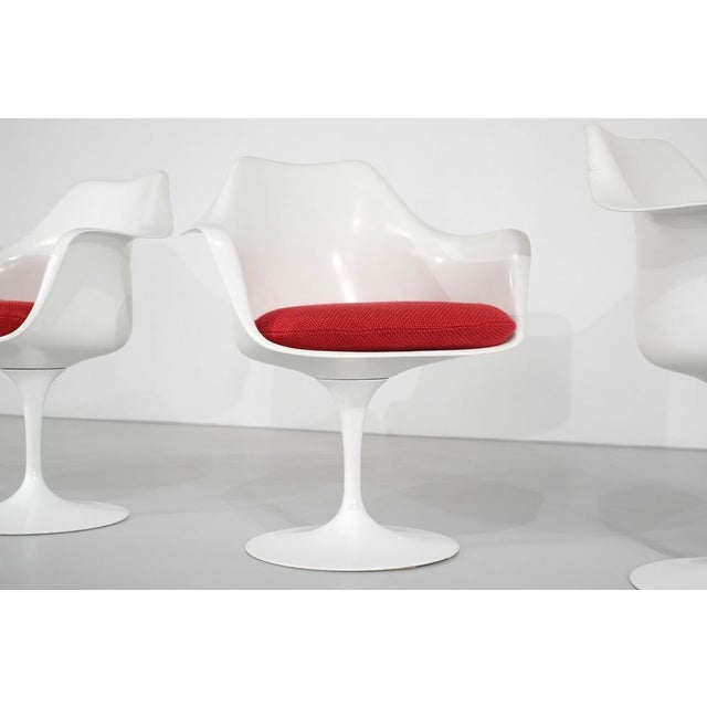 Eero Saarinen Tulip Model Chairs by Eero Saarinen for Knoll, 1980s, Set of 4 For Sale - Image 4 of 17