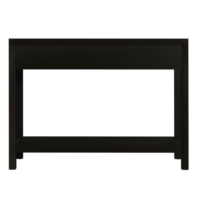 Nora 40 in. W Rectangular Wood 2 Drawer Console Table with Lower Open Shelf, Antique Coffee For Sale In Chicago - Image 6 of 8