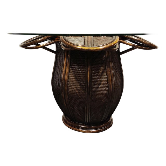 Vintage Bamboo Dining Table, 1970s For Sale