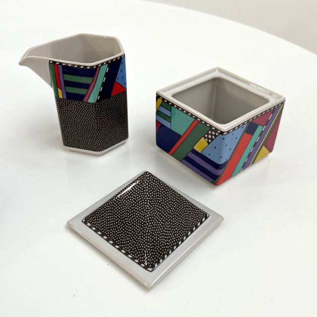 Postmodern Tea Service Scenario Metropol by Barbara Brenner for Rosenthal, 1990s, Set of 9 For Sale - Image 3 of 8