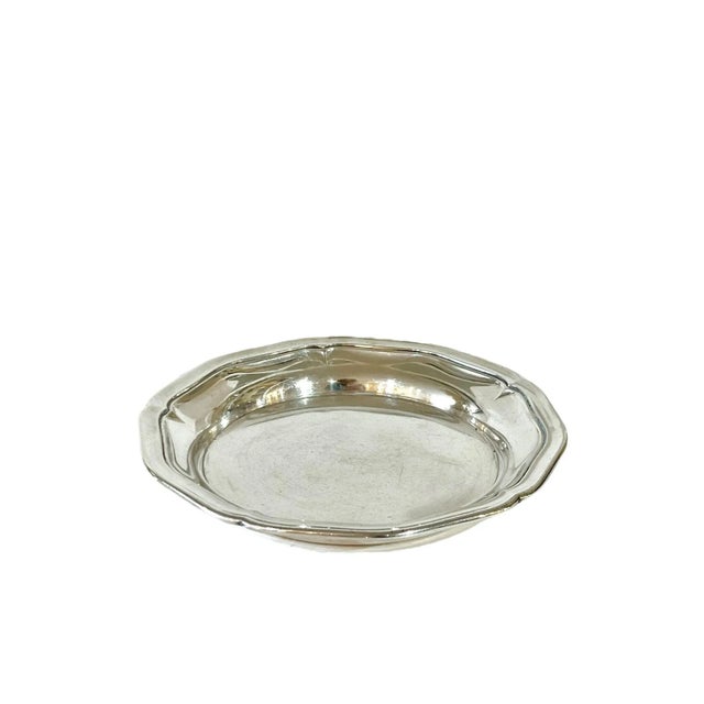 Mid 20th Century Mid 20th Century Pair Vintage Christofle French Silver Plate Wine Bottle Coasters For Sale - Image 5 of 12