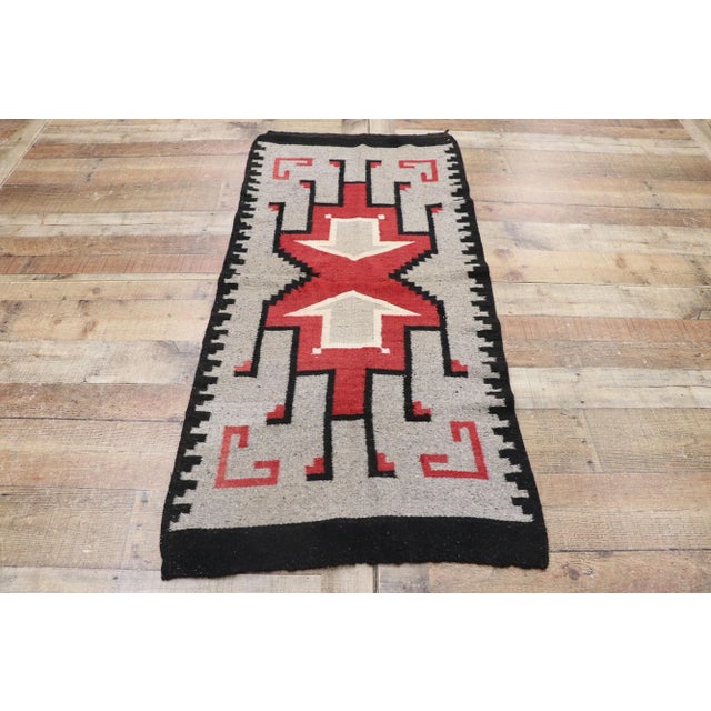 Textile Vintage Klagetoh Navajo-Style Kilim Rug, 02'04 X 04'11 For Sale - Image 7 of 9