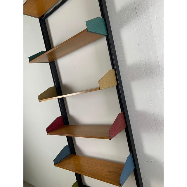 Floor-to-Ceiling Modular Bookcase attributed to Feal, Italy, 1950s For Sale - Image 9 of 16