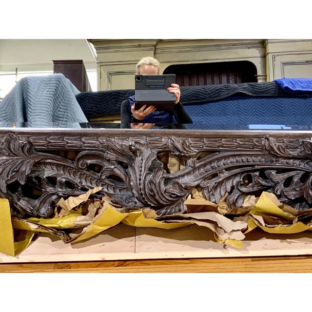 Vintage Monumental Rococò Style Rectangular Wall Mirror For Sale - Image 18 of 18